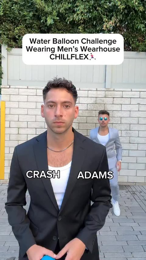 Instagram post by @crashadams for Men’s Wearhouse. Caption reads: [...] code CRASH15, online purchases only....