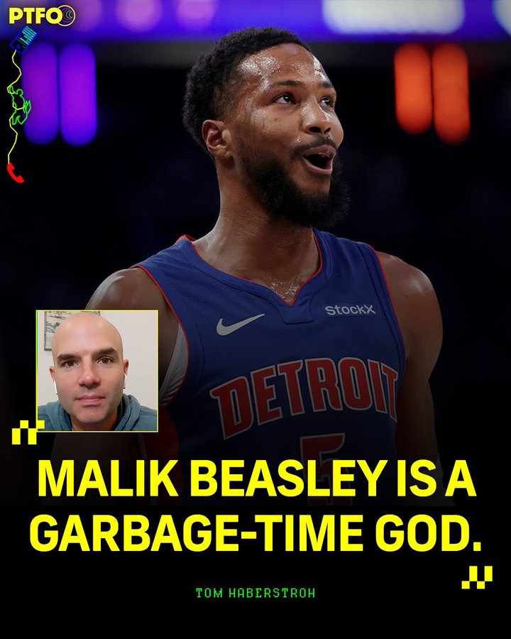 Instagram post by @pstorre for Dan Le Batard Show with Stugotz. Caption reads: NBA Twitter uses Malik Beasley’s fourth-quarter....
