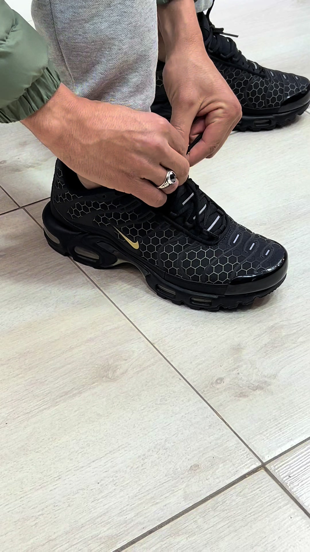 TikTok post by @haithem.lacoste13 for Nike. Caption reads: [...] @Lacoste @Nike.