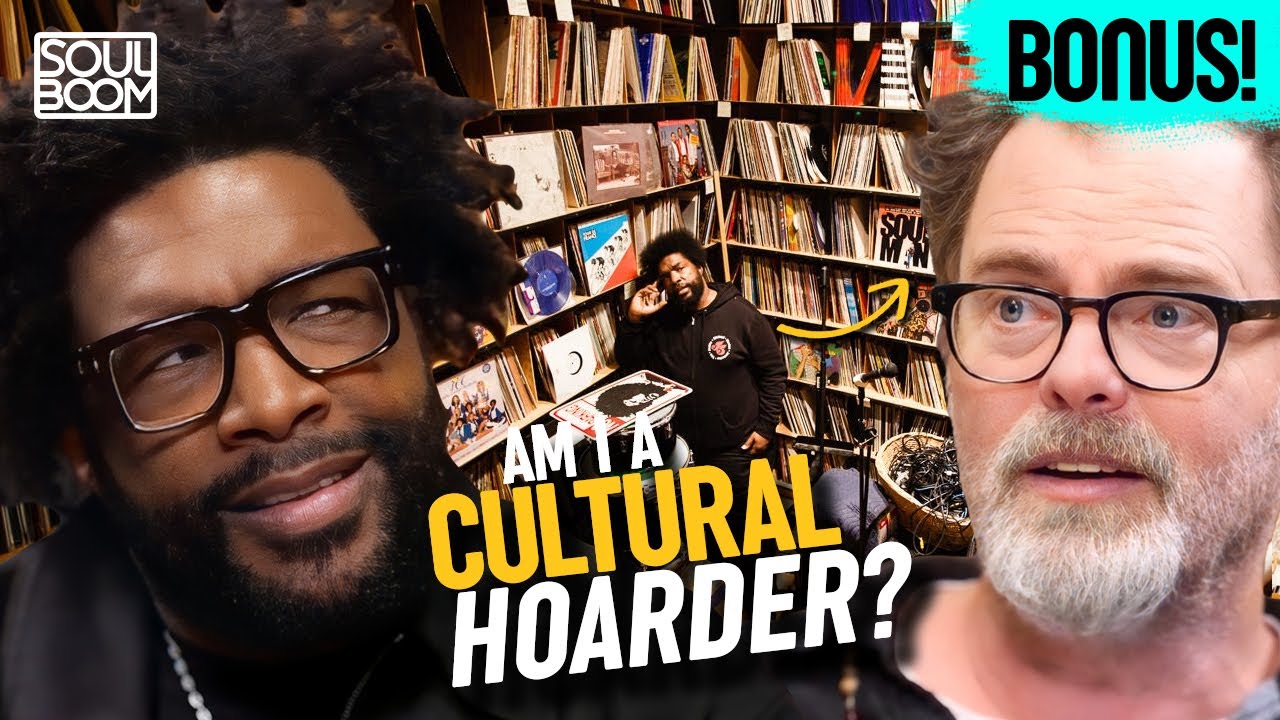 YouTube post by @SoulBoom for Bragg. Caption reads: Questlove's INSANE Record Collection.