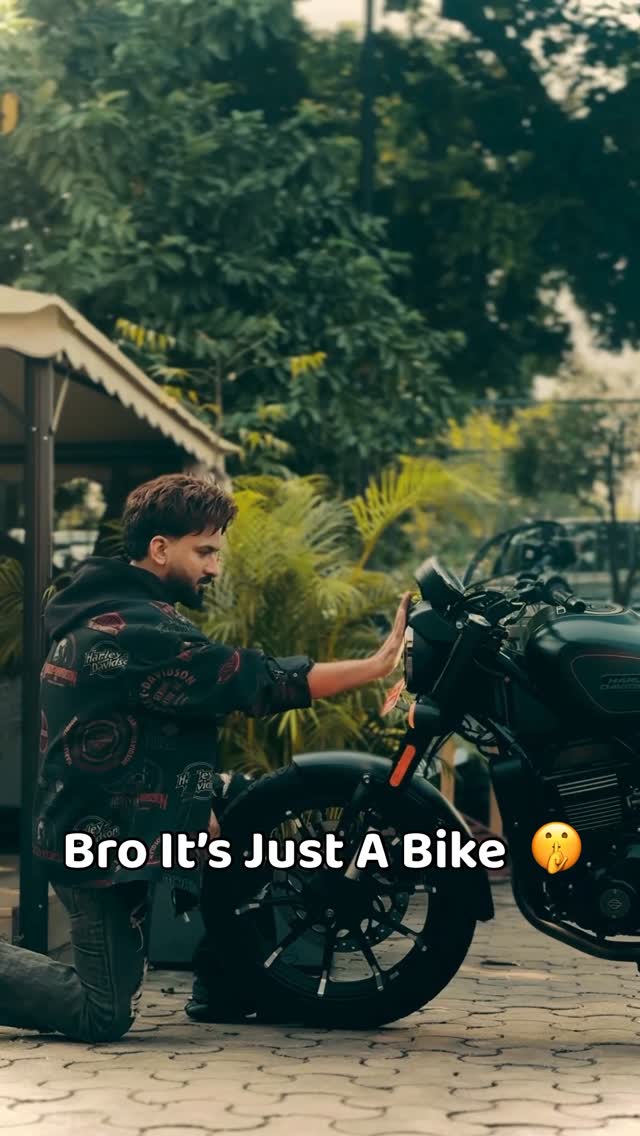 Instagram post by @iamanaujla for Harley-Davidson. Caption reads: Only Bike Lover knows this Emotion❤️ Its Harley....