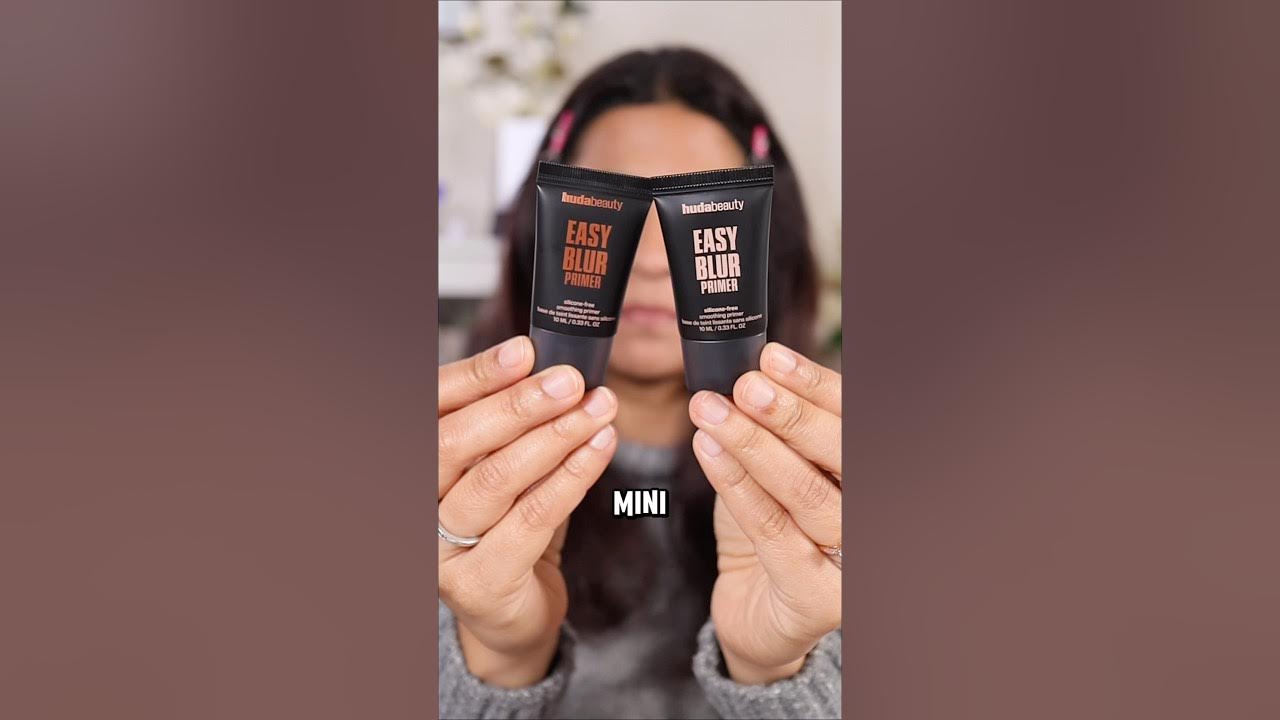 YouTube post by @paintedbypru for Huda Beauty. Caption reads: [...] the most adorable PR mini kit from....