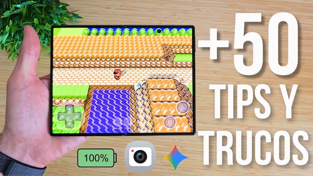YouTube post by @Raztechgames for Leroy’s Blend. Caption reads: New Z Fold 8? Turn on these 50 MUST-HAVE Samsung....