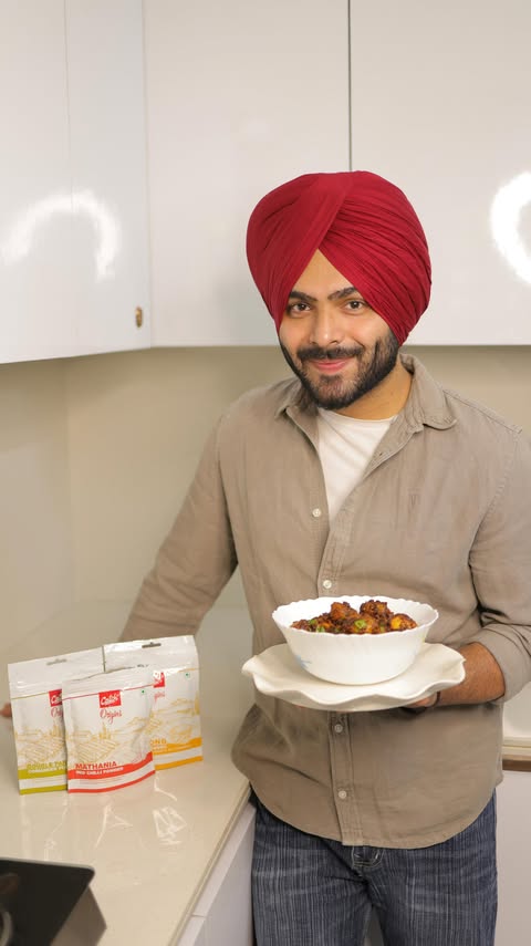 Instagram post by @masterchef_gurkirat for Catch Foods. Caption reads: From my hometown Sirsa to the flavours of....