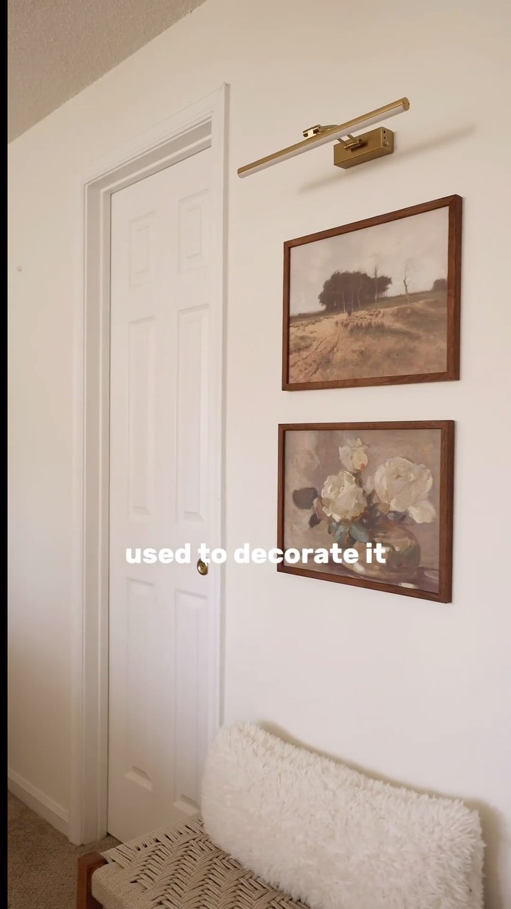 Instagram post by @staybycorisamuel for Opposite Wall. Caption reads: How To Decorate A Narrow Space 🖼 💡 

I’ve been....