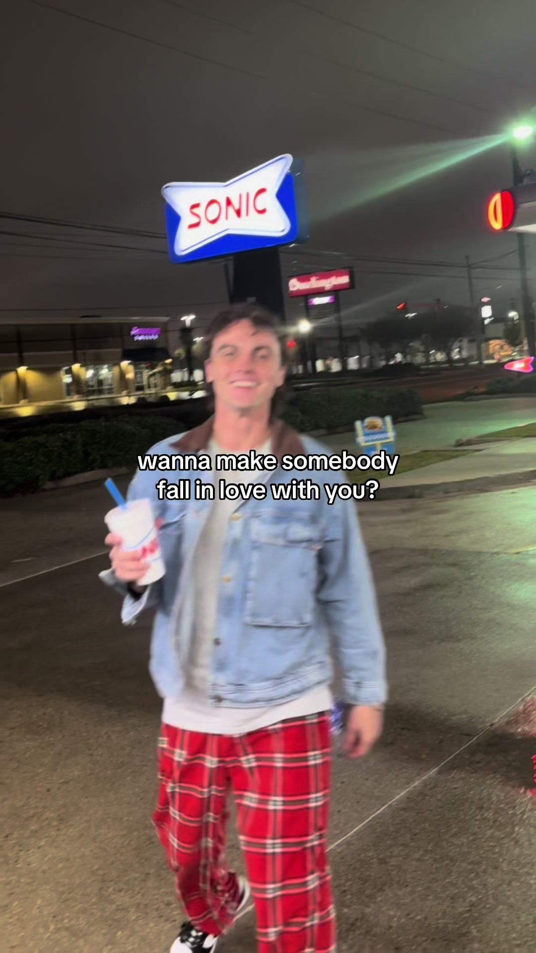 TikTok post by @hunjoe for Sonic Drive-In. Caption reads: Dating Advice: @SONIC Drive-In Edition....