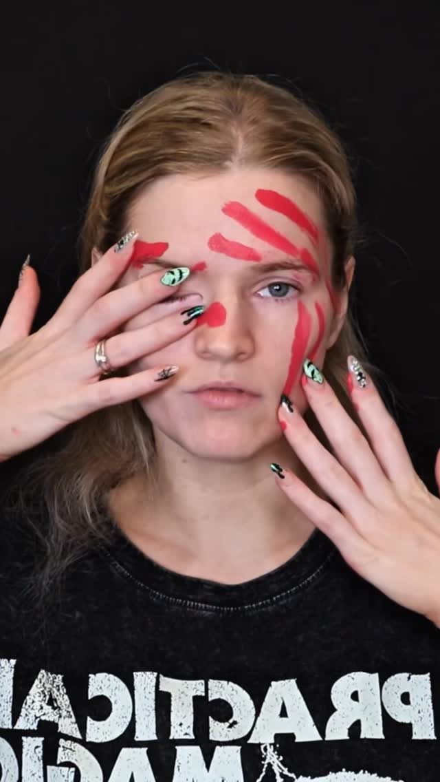 Instagram post by @svalabjarna for PinkyParadise. Caption reads: Groovy Baby 🪓🩸

Day 5/31 Days of Halloween :....