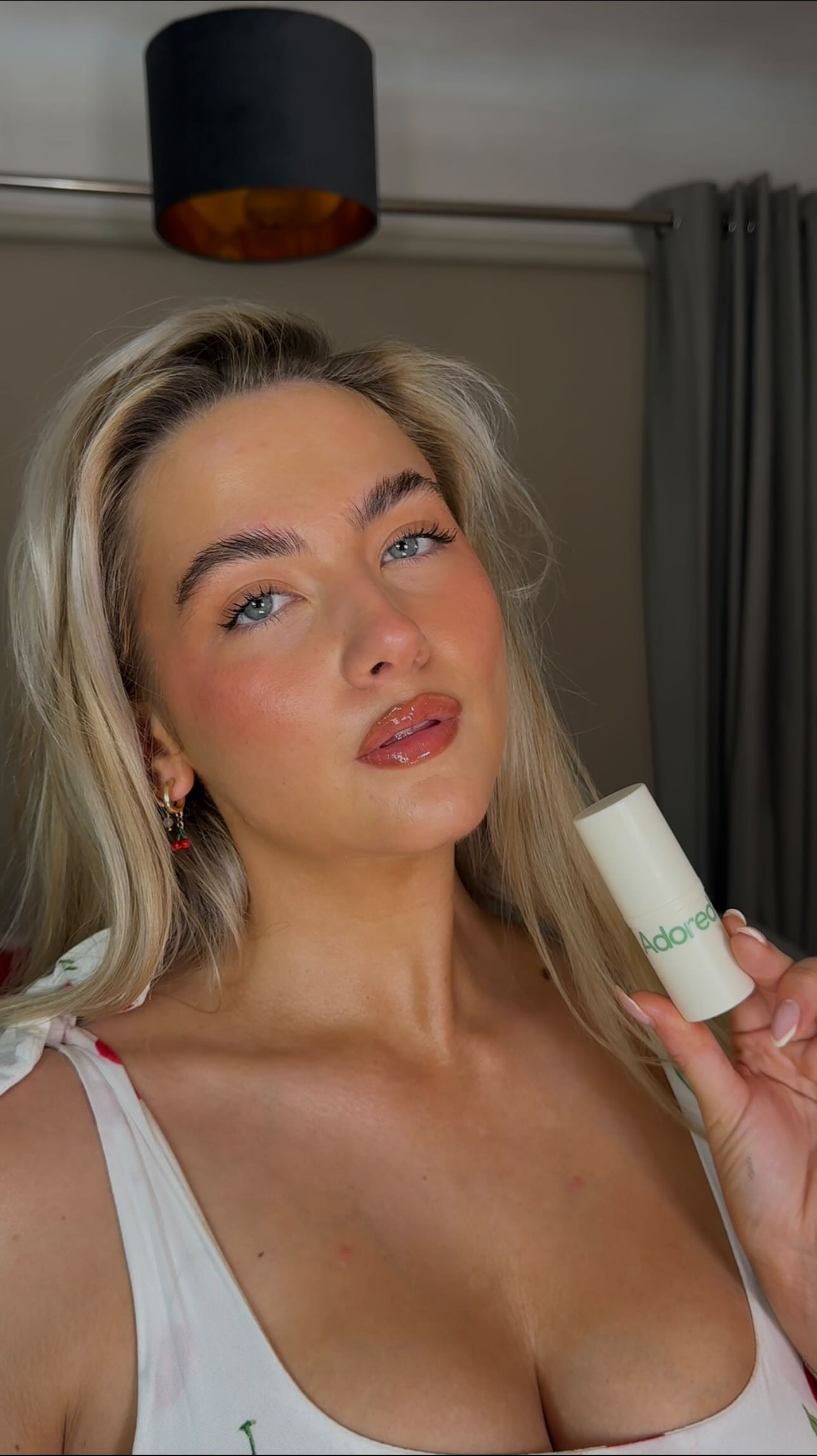 Instagram post by @lucyconlann for Adored By. Caption reads: new makeup brand alerrttt @adoredbyuk !! ☁️
the....