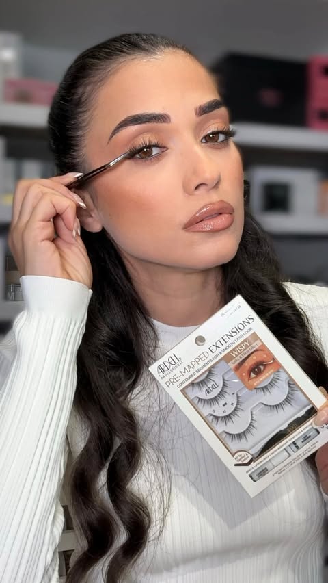 Instagram post by @shenymakeup for ARDELL Beauty. Caption reads: Two-minute lash glow-up with @ardellbeauty....