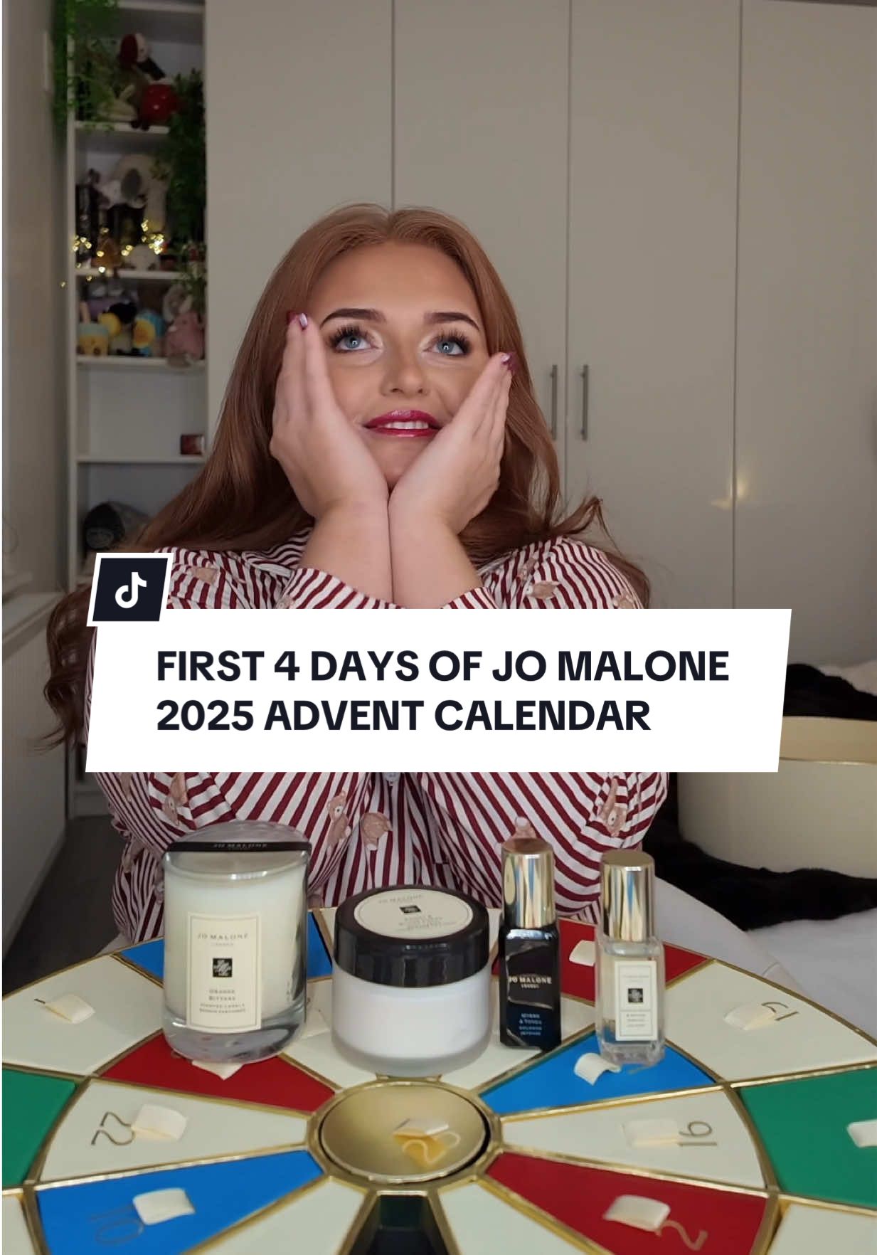 TikTok post by @alexalouisewilliams for Jo Malone London. Caption reads: UNBOX THE FIRST 4 DAYS OF THE @Jo Malone London....