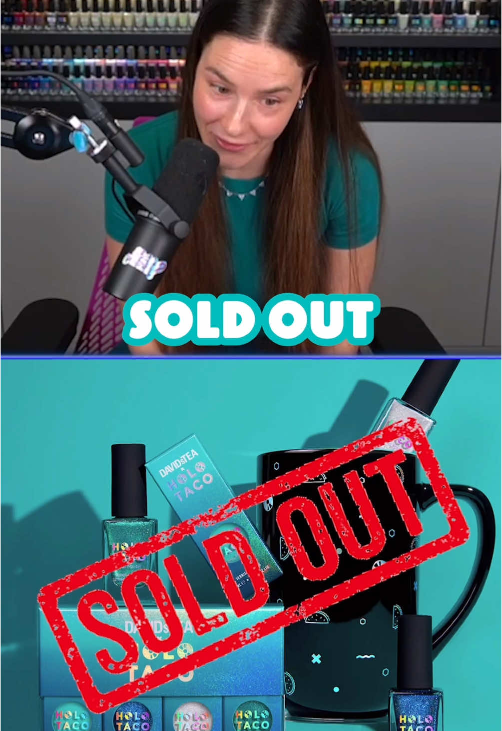 TikTok post by @simplynailogical for Holo Taco. Caption reads: Sold out in record time?? That’s the tea🍵 @Holo....