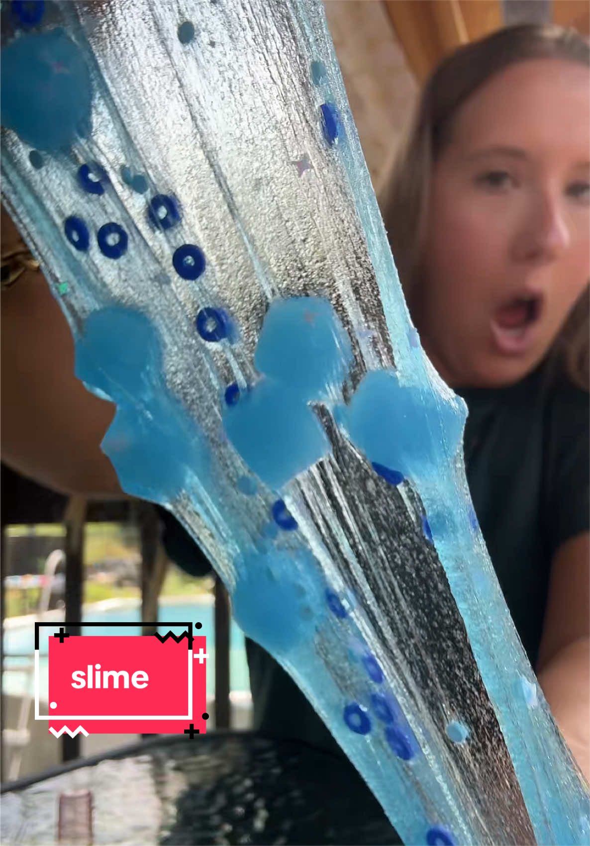 TikTok post by @mainstreetfam for Peachybbies. Caption reads: It’s time for some @Peachybbies slime! 🩵 🦕....