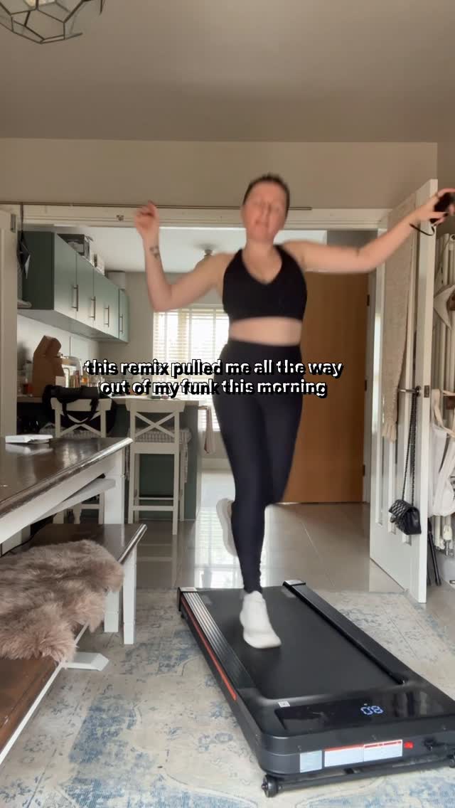 Instagram post by @mikhilamcdaid for Merachfit. Caption reads: AD / I was NOT feeling it today.. a delayed social....