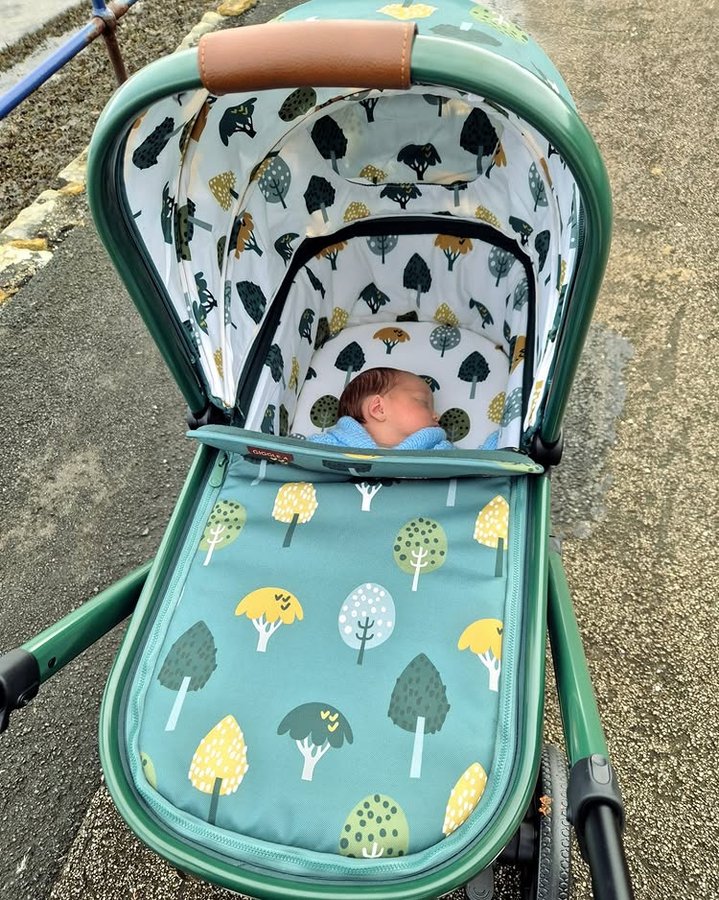 Instagram post by @stephannieandfamily for Cosatto. Caption reads: AD/GIFTED| COSATTO TRAVEL SYSTEM 

As a new....