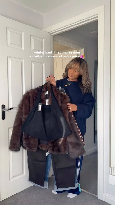 Instagram post by @shaharasiobhanstyle for Secret Sales. Caption reads: Winter haul first impressions with @secretsales....