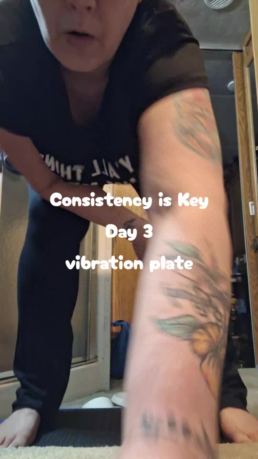 TikTok post by @mistibuckley for Lifepro Fitness. Caption reads: Staying active with the vibration plate....