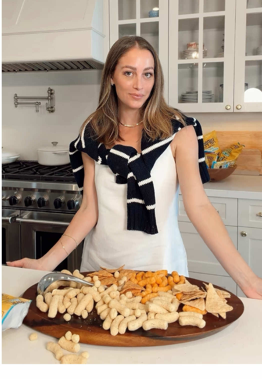 TikTok post by @laurenhoffman0 for Hippeas. Caption reads: #hippeaspartner I eat vegetables every day [...].