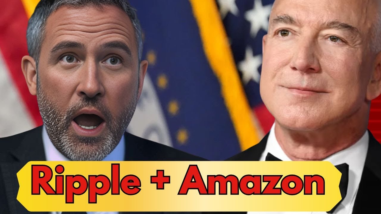 YouTube post by @jungleinc for Ledger. Caption reads: Ripple XRP: amazon deal could change the game !!.