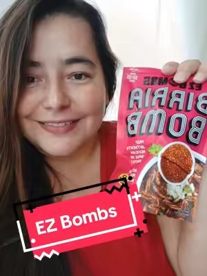 TikTok post by @sindyrivas18 for EZ Bombs. Caption reads: @EZ Bombs #mexicanfood #birria #spice [...].