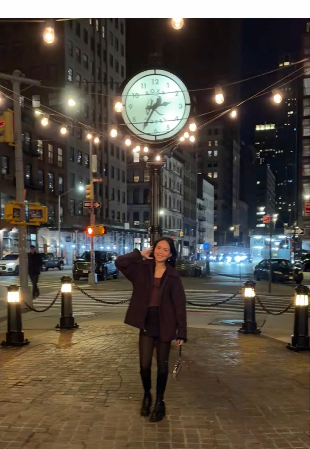 TikTok post by @woahzuh for Cate & Chloe. Caption reads: night out in the town ✨🌃  jewelry @Cate & Chloe ....