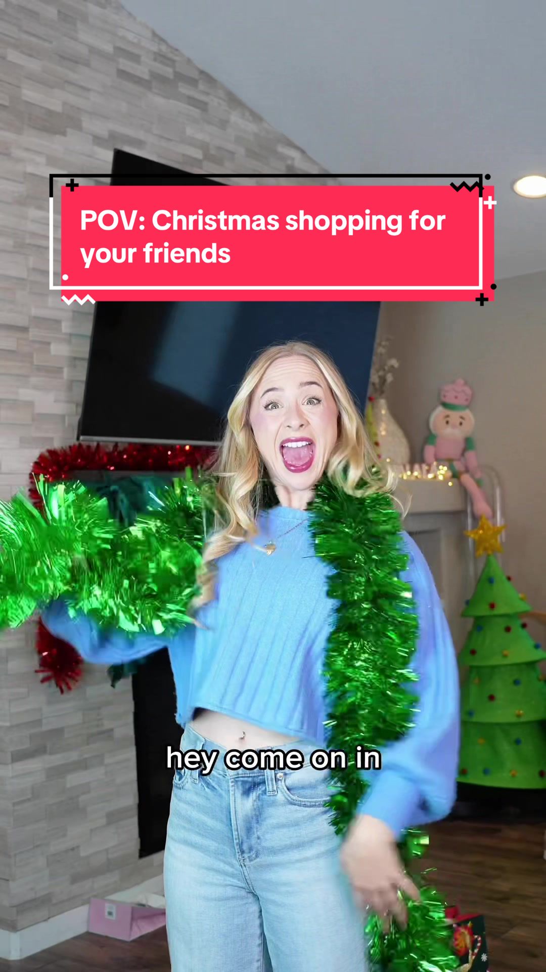 TikTok post by @aliciasicz for Five Below. Caption reads: POV: Christmas shopping for your friends @Five....