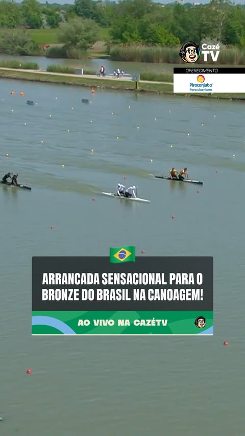Instagram post by @jacky_goldmann for CazéTV. Caption reads: [...] 🔥💚💛 🎙️: @goncaloluiz21 #TempoRealCazéTV....
