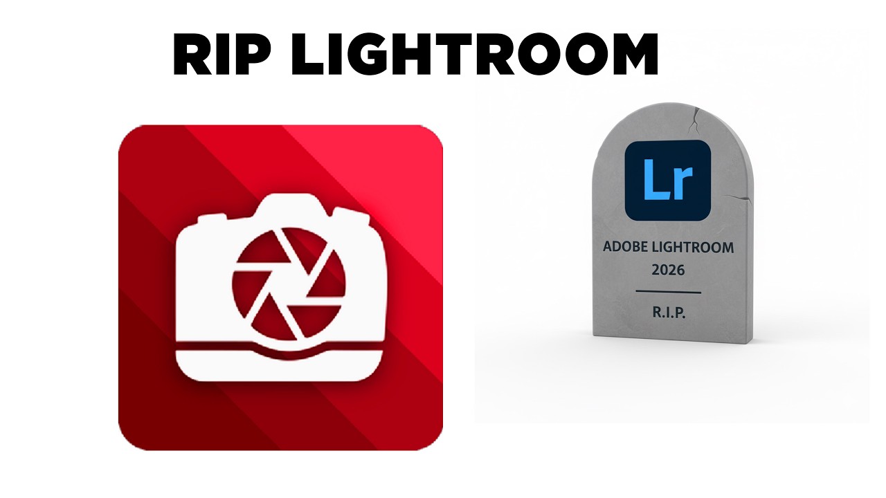 YouTube post by @FStoppers for B&H Photo Video. Caption reads: Renting Photo Software Is Dead.