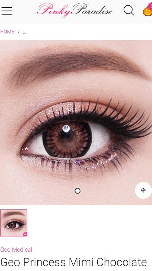 Instagram post by @themissusviv for PinkyParadise. Caption reads: these are the Geo Princess Mimi Chocolate Brown....