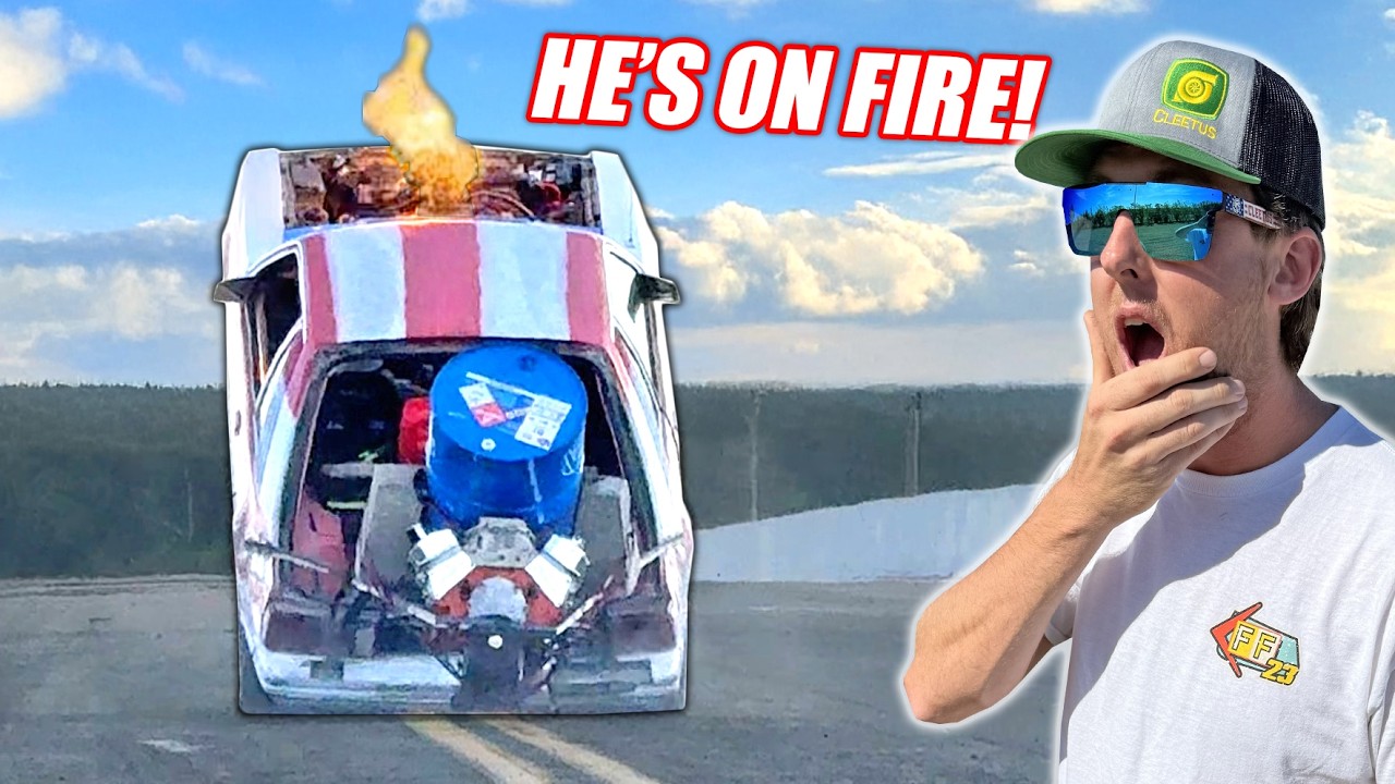 YouTube post by @CleetusM for Holley. Caption reads: Cheap Muscle Car Challenge Part 6 (Grand Finale).