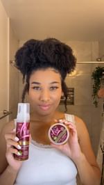 Instagram post by @naturallyalybabe for En Love Beauty. Caption reads: [...] Foaming Mousse and Edge Control from En Love....