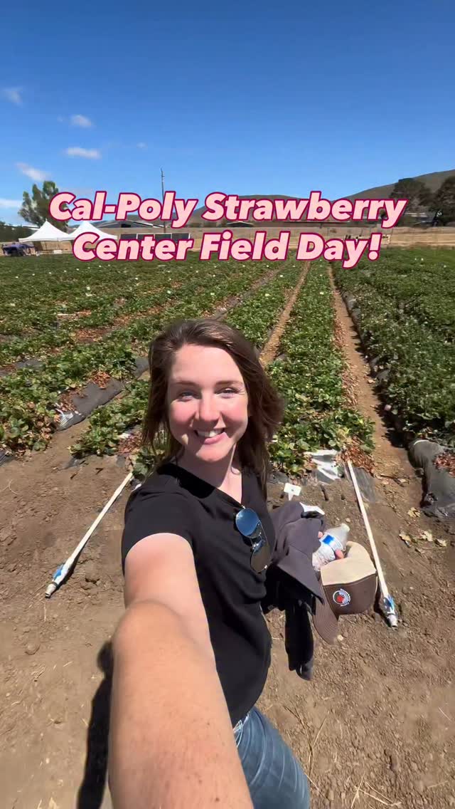 Instagram post by @agwithemma for California Strawberries. Caption reads: I attended a field day with @castrawberries and....