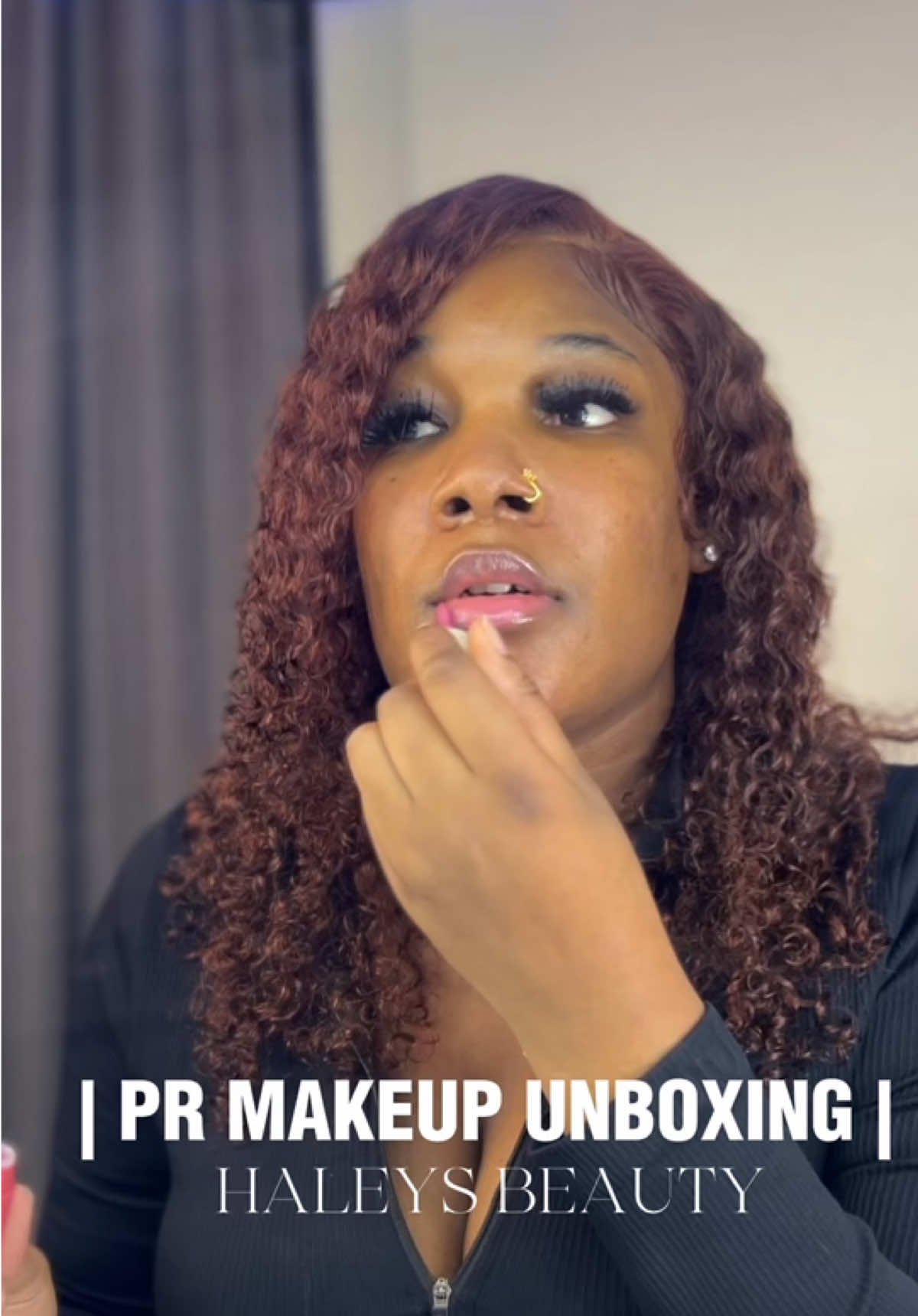 TikTok post by @heyyitschili for HALEYS. Caption reads: [...] just the right amount of pigment @HALEYS....