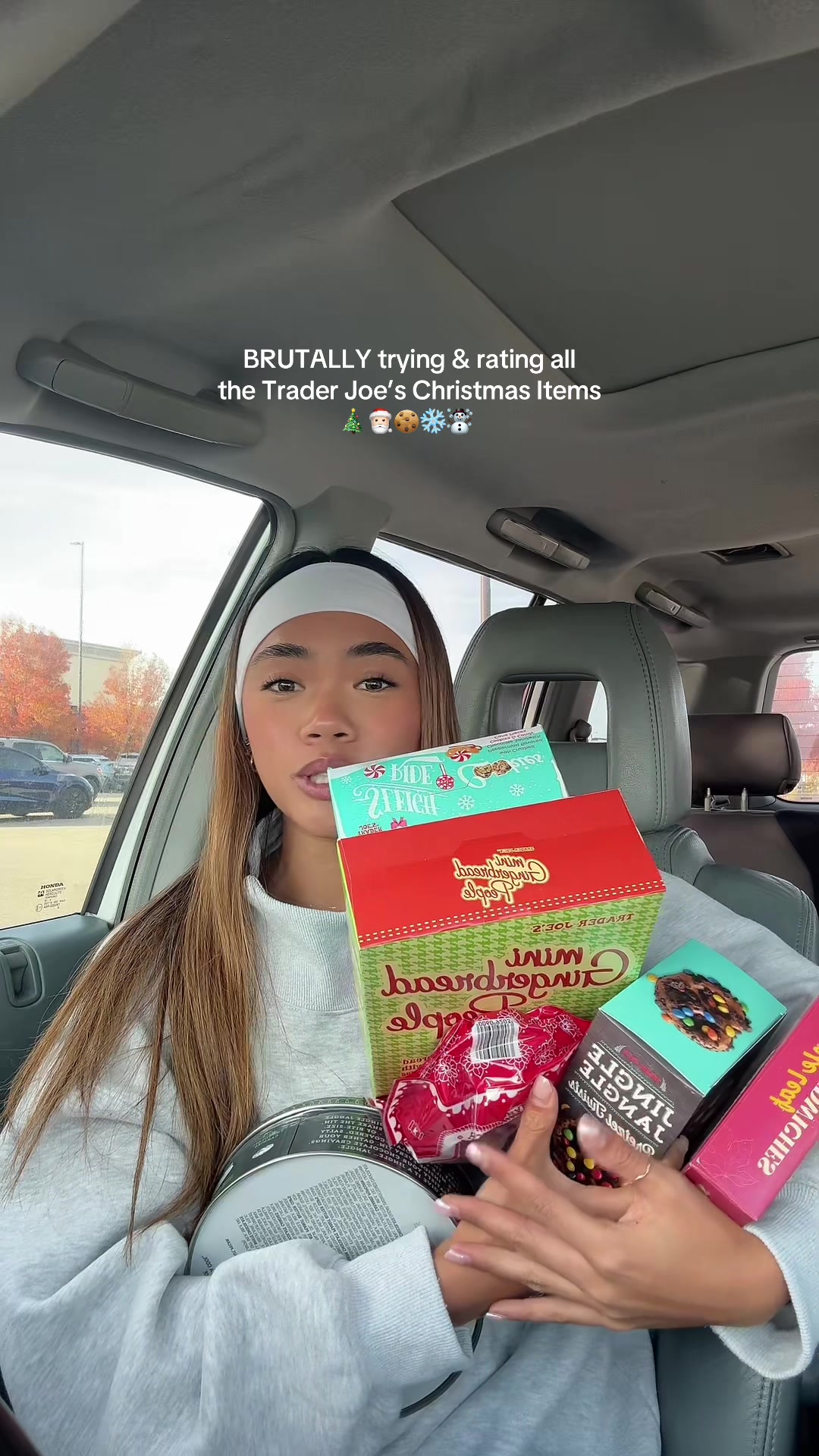 TikTok post by @alexisdimaya for Trader Joe's. Caption reads: they were honestly all so good ! Go try them....