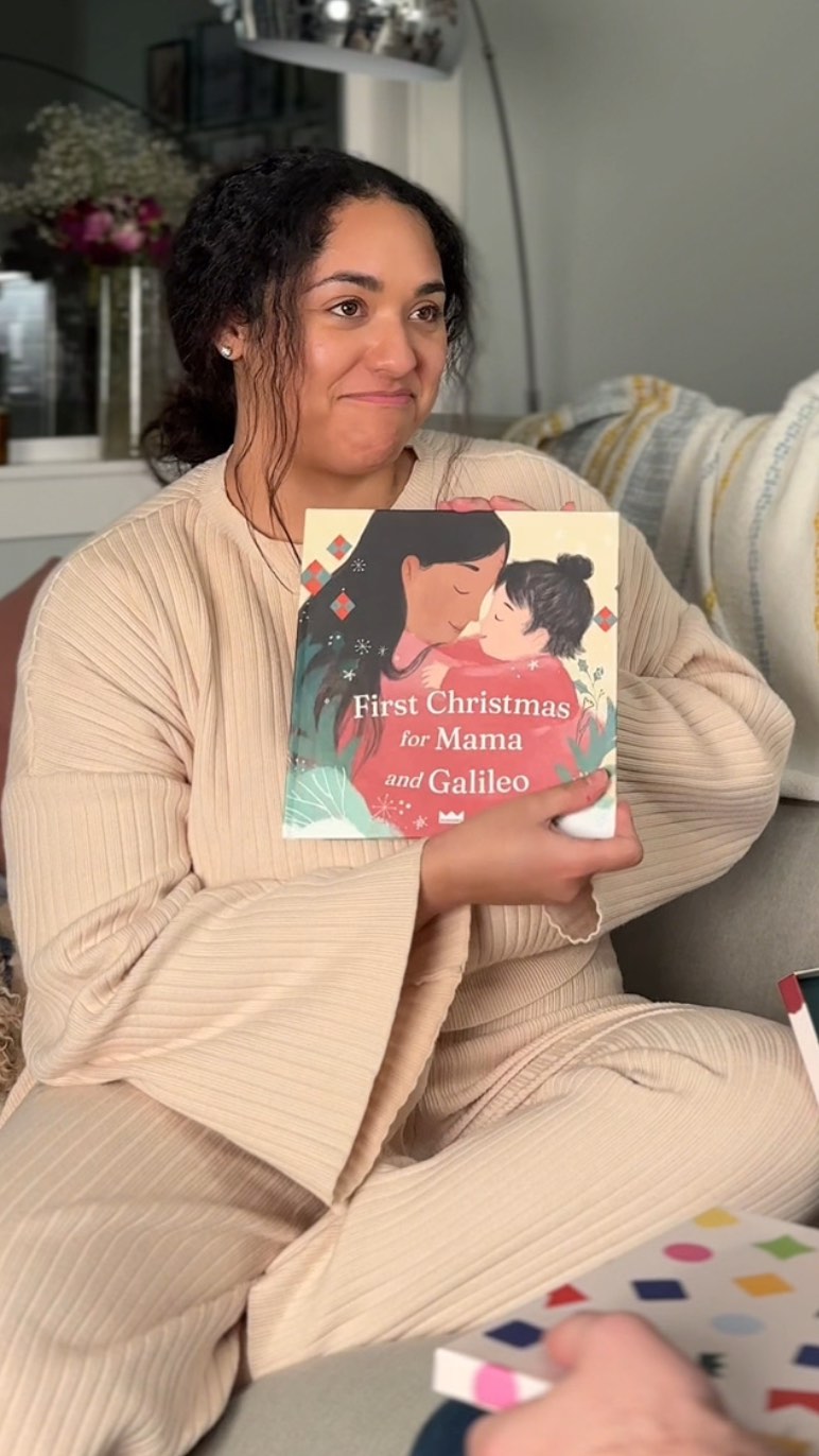 Instagram post by @blisspoureetezadi for Wonderbly. Caption reads: Christmas season is upon us 🎄 Zack and I decided....