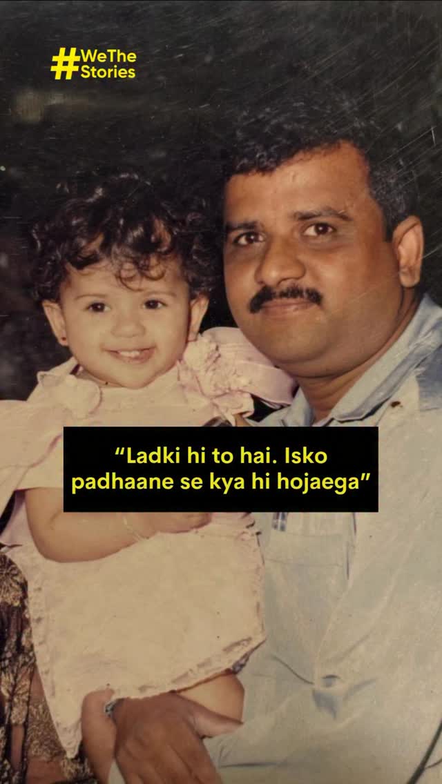 Instagram post by @muskaeyyy for Yuvaa. Caption reads: “My dad gave me the wings to fly. 
Ever since I....