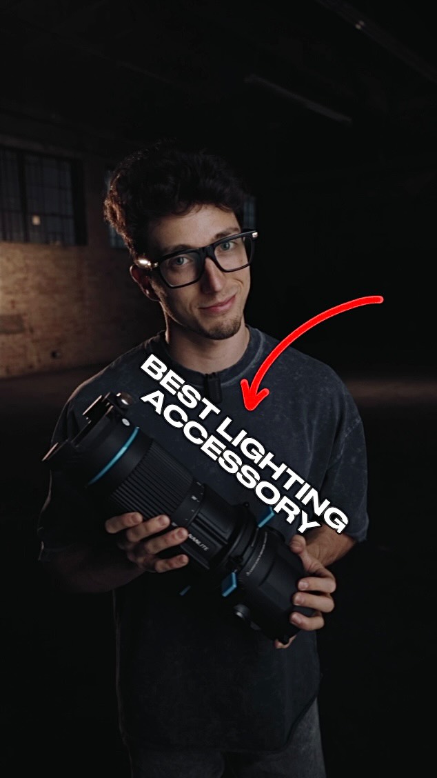 Instagram post by @julien.york for NANLITE. Caption reads: A lighting accessory I recommend to level up your....