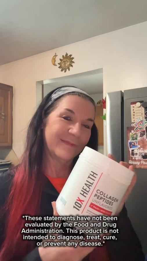 Instagram post by @muaythaijody for 10x Health System. Caption reads: [...] loving the Collagen Peptides from....