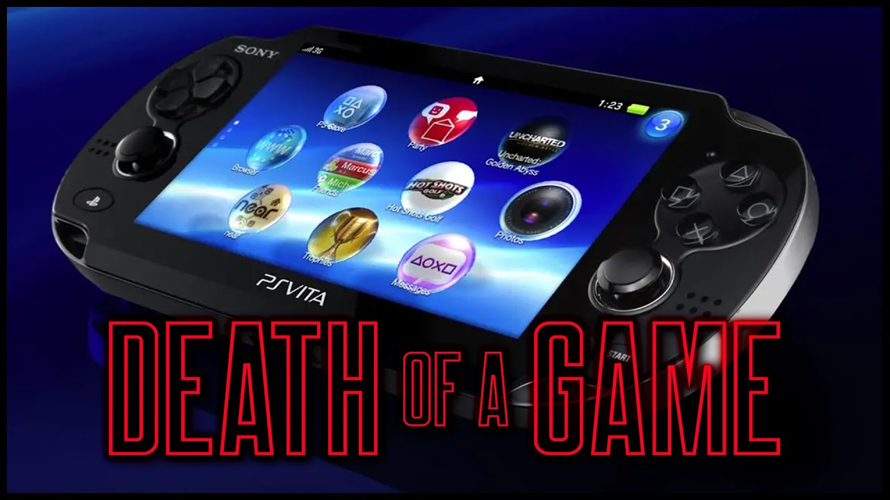 YouTube post by @nerdSlayerstudioss for Humble Bundle. Caption reads: Death of a Game: PlayStation Vita.