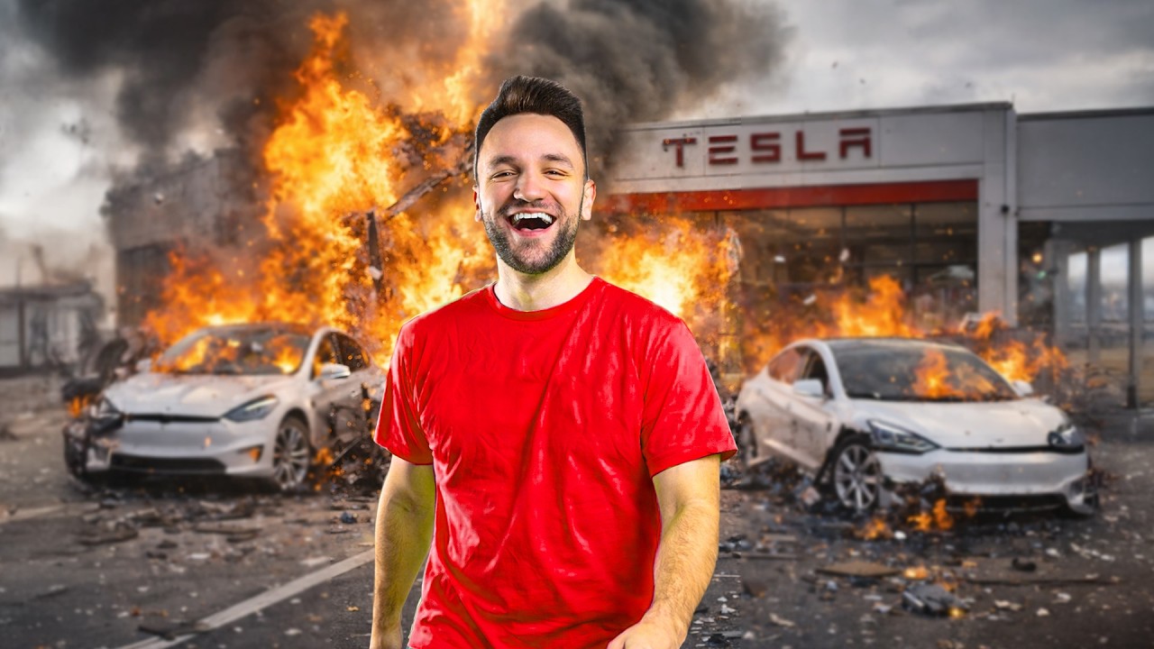 YouTube post by @Wheelwithit for Trade Republic. Caption reads: IS THE END OF ELECTRIC CARS NEAR? - 2025 SUMMARY.