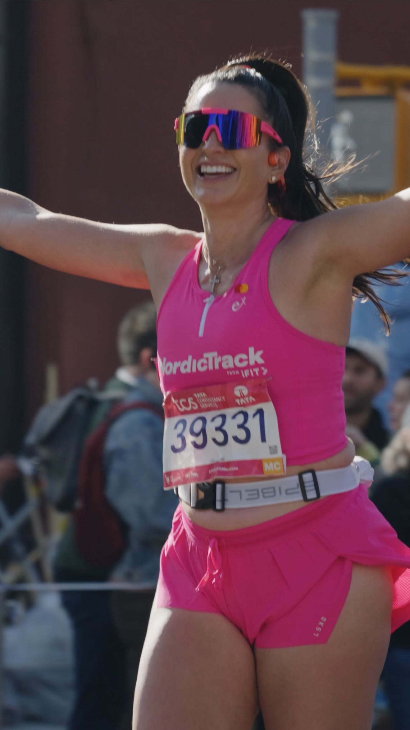 Instagram post by @trackclubbabe for COROS. Caption reads: THE BEST FEELING EVER🥹

I love you, New York....