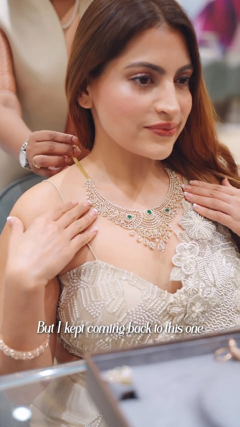 Instagram post by @shradha.manaktala for Tanishq. Caption reads: [...] designs that will be part of the Tanishq....