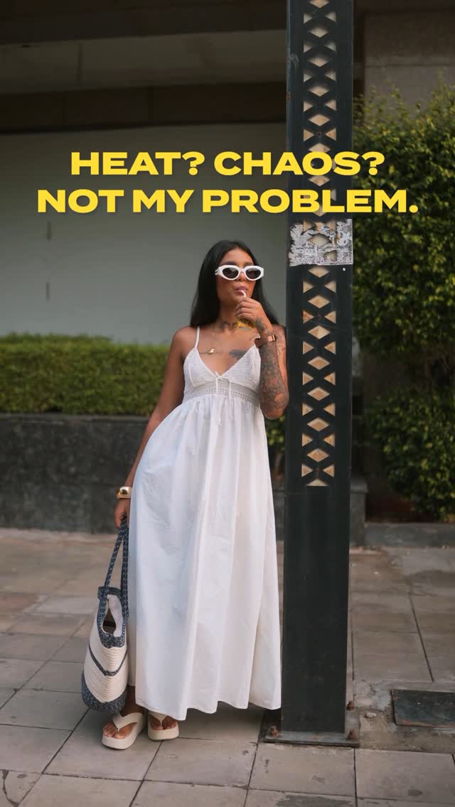 Instagram post by @prernamasseyy for Crocs. Caption reads: sundress season, here comes the Sun , girls just....