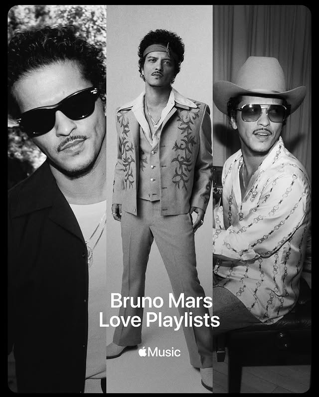 Instagram post by @marssars75 for Apple Music. Caption reads: [...] curated playlists, only on Apple Music. 📸....