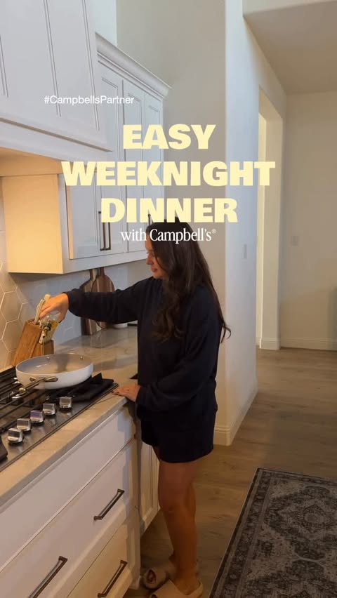 Instagram post by @_jadeoneal for Campbell's. Caption reads: #CampbellsPartner an easy two-step dinner that....