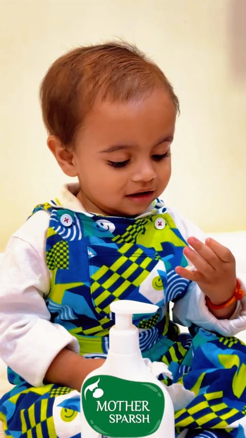 Instagram post by @advik__lavish for Mother Sparsh. Caption reads: [...] soft, hydrated, and protected with Mother....