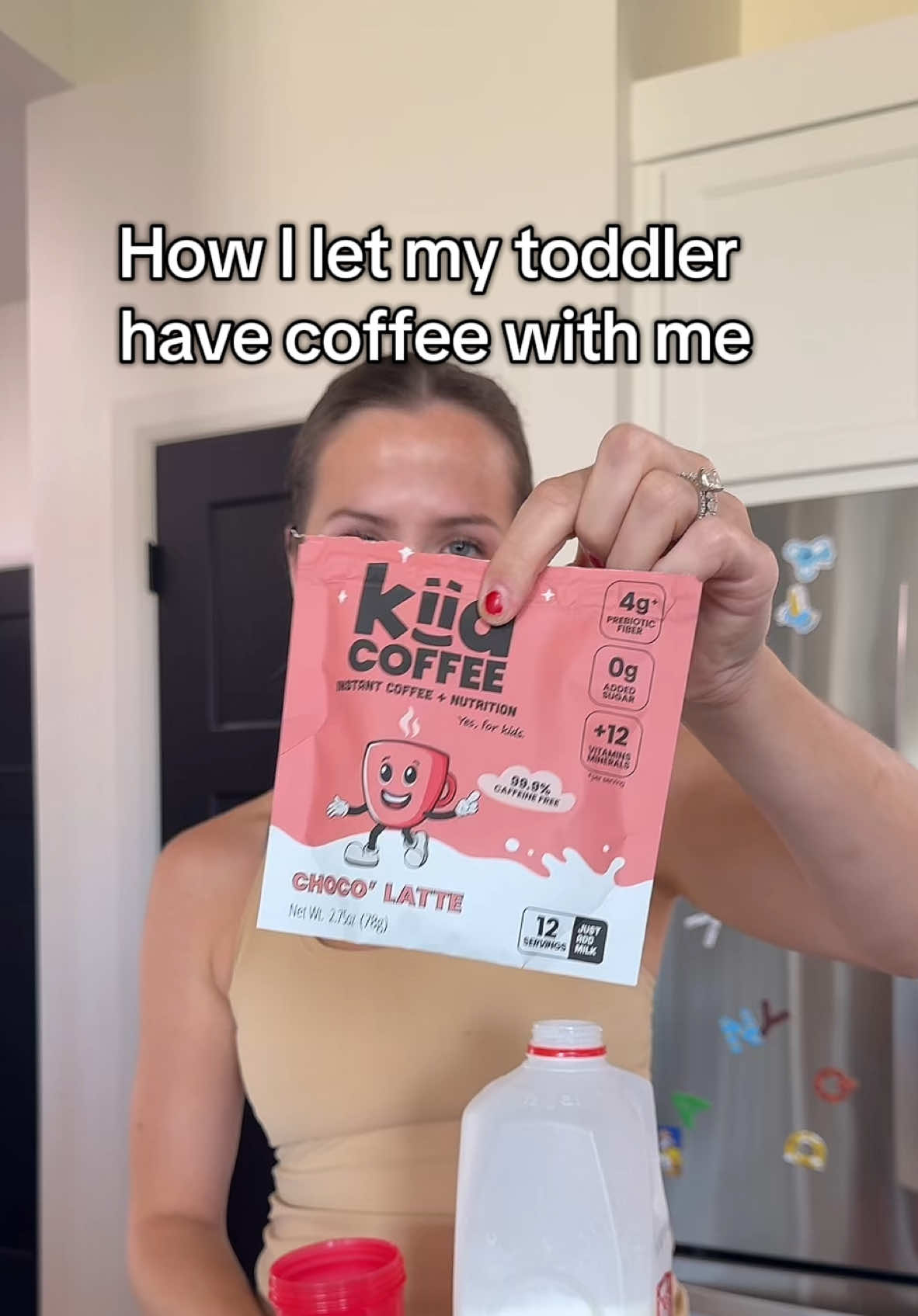 TikTok post by @hayden_penny for Kiid Coffee. Caption reads: Kiid Coffee is the best way to have coffee time....