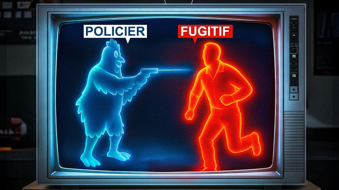 YouTube post by @AstronoGeek for Displate. Caption reads: 🪐The funniest filmed police operation in history.