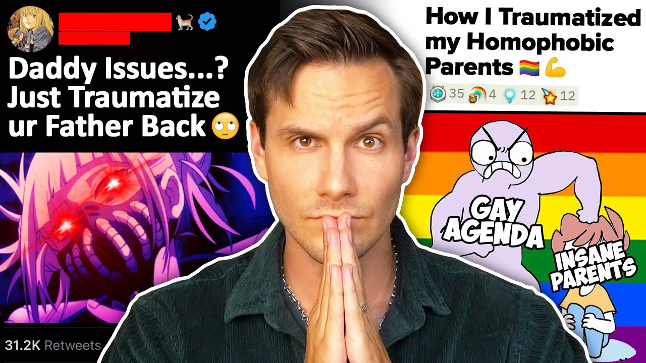 YouTube post by @TheClick for Raycon. Caption reads: r/TraumatizeThemBack - Reverse Daddy Issues.