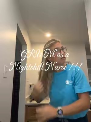 TikTok post by @laneystolll for Buoy. Caption reads: [...] #nightshift #nurse #grwm #buoypartner @Buoy....