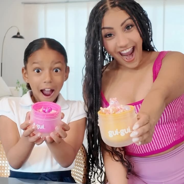 Instagram post by @ayumiofficial for MooseToys. Caption reads: #ad The kids are hooked on Gui Gui slime and....